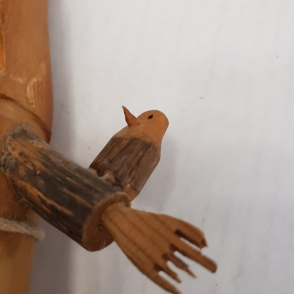 Pete Ortega Carved Wood Wooden Sculpture Signed Fiure Fold Art - Picture 14 of 16